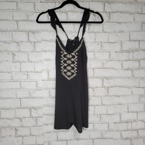 Aeropostale black embroidery romper